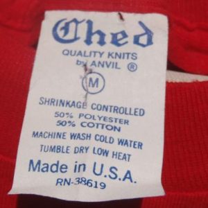 Vintage 1980s Bowling Excuse Red Muscle T-Shirt S/M Ched
