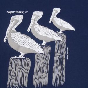 Vintage 1988 Flagler Beach Pelicans T-Shirt XXL