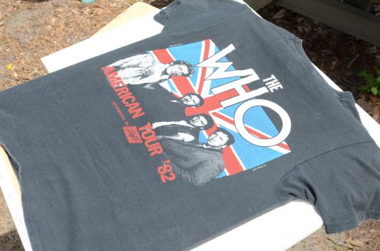 Vintage 1982 The Who Concert Tour Black T Shirt S/M
