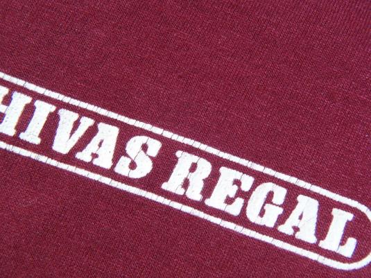 Vintage 1980s Chivas Regal Scotch Burgundy T-Shirt M/L
