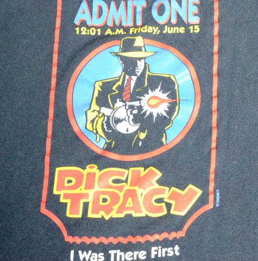 Vintage 1991 Dick Tracy Premiere Black T-Shirt XL
