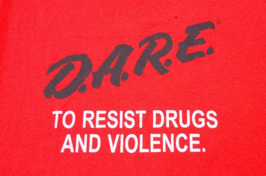 Vintage 1980s DARE Resist Drugs and Violence Red T-Shirt XL