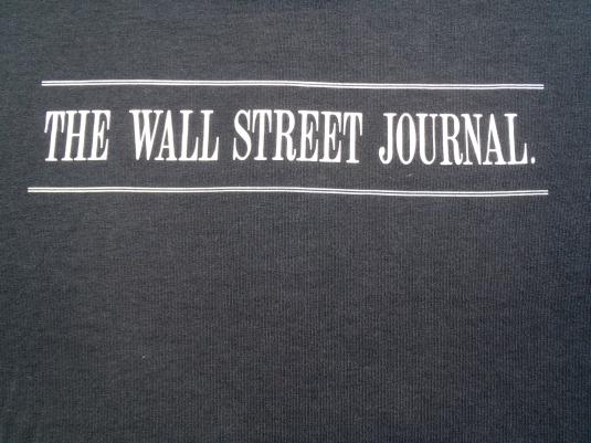 Vintage 1980s The Wall Street Journal Black T-Shirt L