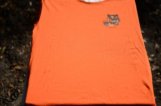 Vintage 1980s Boy Scouts Tiger Cub Orange Ringer T-Shirt L