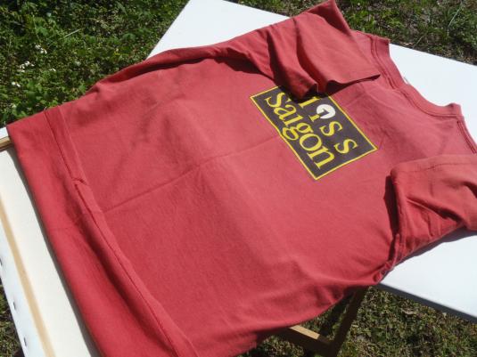 Vintage 1980s Miss Saigon Broadway Red Cotton T-Shirt XL