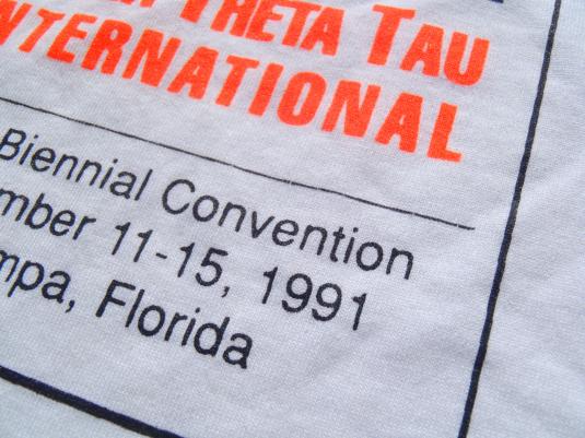 Vintage 1990s Sigma Theta Tau Î£Î˜Î¤ Nursing White T-Shirt XL