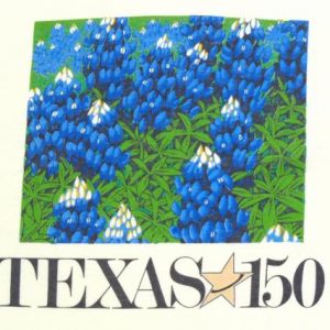 Vintage 1986 Texas 150 BlueBonnets Cream T-Shirt M by Anvil