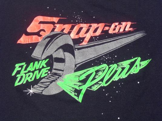 Vintage 1980s Snap On Tools Flank Drive Black T-Shirt XL