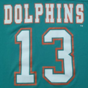 Vintage 1980s Miami Dolphins NFL Dan Marino 13 Jersey T-Shirt L