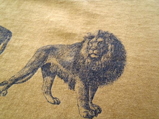 Vintage 1990s Tan Lions Tigers and Bears Cotton T-Shirt L