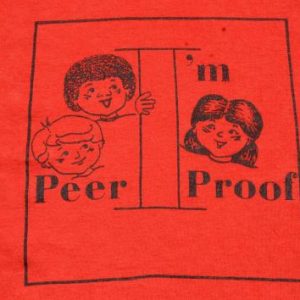 Vintage 1980s Campfire Girls Peer Proof Red T-Shirt XL