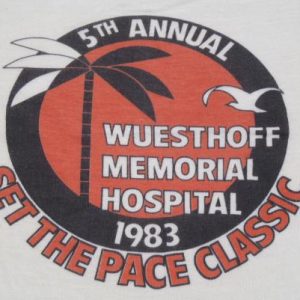 Vintage 1983 Wuesthoff Hospital Run T Shirt S