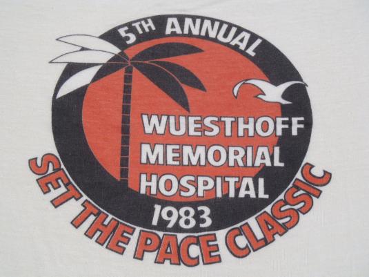 Vintage 1983 Wuesthoff Hospital Run T Shirt S