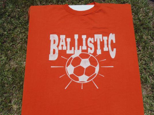 Vintage 1990s Orange Soccer T Shirt L/XL