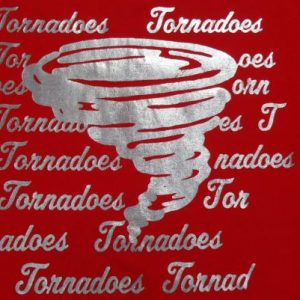 Vintage 1980s Bradford FL Tornados Red and Silver T-Shirt M