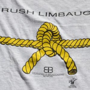 Vintage 1980s Rush Limbaugh Novelty Gray T-Shirt XL