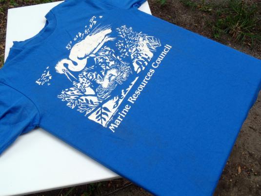 Vintage 1980s Marine Resources Council Blue T-Shirt M