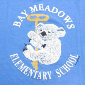 Vintage 1990s Bay Meadows Koalas Navy Blue T Shirt L