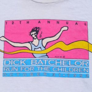 Vintage 1992 Dick Batchelor Run for Children Gray T-Shirt L