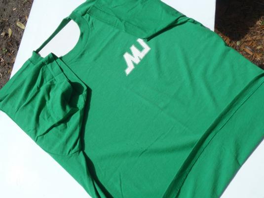 Vintage 1991 Marshall University Football Green T-Shirt XL