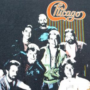 Vintage 1984 Chicago the Band Concert Tour Black T Shirt S/M