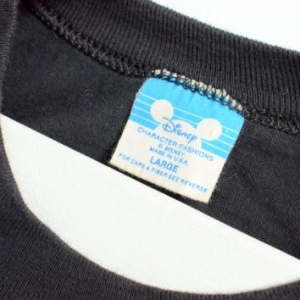 Vintage 1980s Mickey Mouse Black Souvenir T-Shirt L