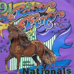 Vintage 1991 Paso Fino Nationals North Carolina Purple T-Shirt S