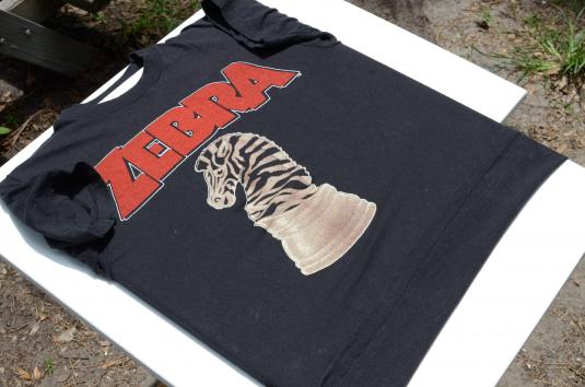 Vintage 1984-85 Zebra Concert Tour Black T Shirt S/M