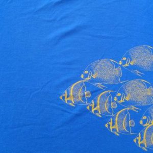 Vintage 1980s Angelfish Scuba Dive Florida Blue T-Shirt M