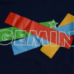Vintage 1991 Gemini Navy Cotton T-Shirt L