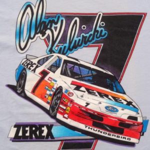 Vintage 1990s Al Kulwicki Zerex NASCAR Racing Gray T-Shirt M