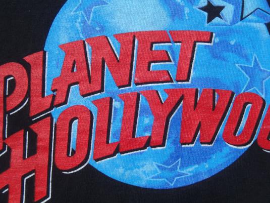 Vintage 1991 Planet Hollywood Orlando Black Cotton T-Shirt L