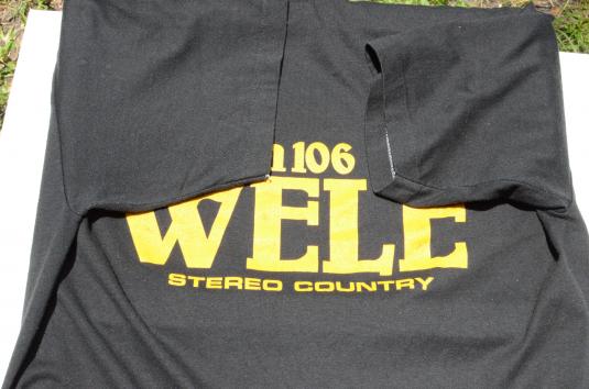 Vintage 1980s WELE FM 106 Black T-Shirt XL