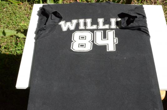 Vintage 1984 Willie Nelson Black Concert Tour T-Shirt M