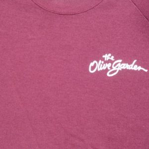 Vintage 1980s Olive Garden Burgundy Sweatshirt L