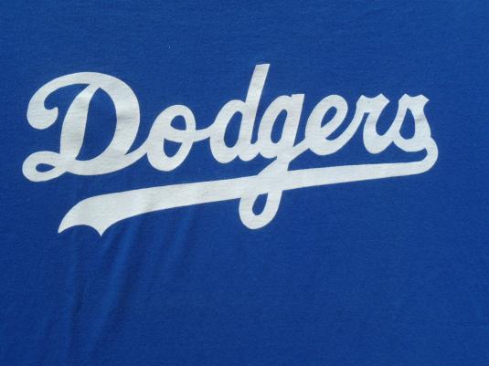 Vintage 1980s OREMC Dodgers Baseball Navy Blue T Shirt