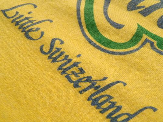 Vintage 1980s Little Switzerland NC Yellow Tourist T-Shirt S