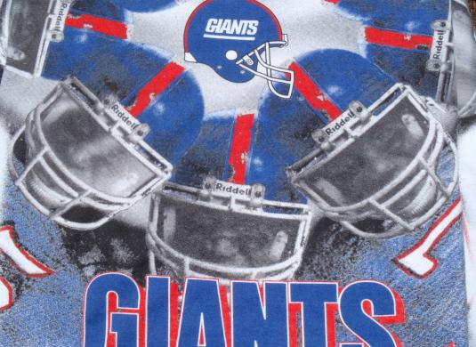 Vintage 1990s White New York Giants Huddle Cotton T Shirt XL