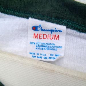 Vintage 1980s L.L. Bean White Cotton Ringer T-Shirt M