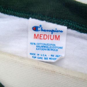 Vintage 1980s L.L. Bean White Cotton Ringer T-Shirt M