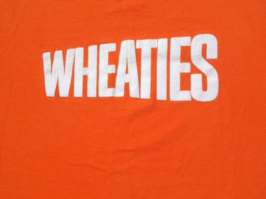 Vintage 1990s Wheaties Cereal Logo Orange T Shirt XL