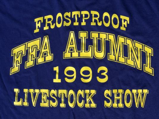 Vintage 1990s Frostproof Future Farmers Navy Blue T-Shirt L