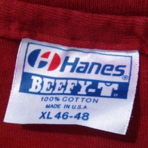 Vintage 1980s Hanns Kornel Champagne Red Cotton T-Shirt XL
