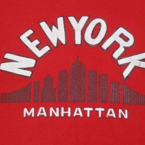 Vintage 1980s Red New York Tourist T-Shirt L