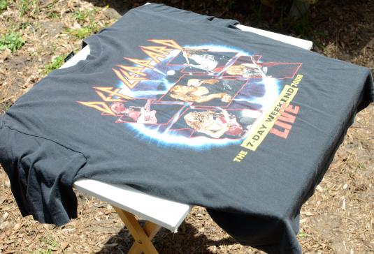 Vintage 1992 Def Leppard US Concert Tour Black T Shirt XL