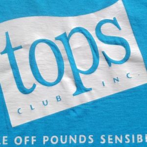 Vintage 1990s TOPS Weight Loss Blue T-Shirt L