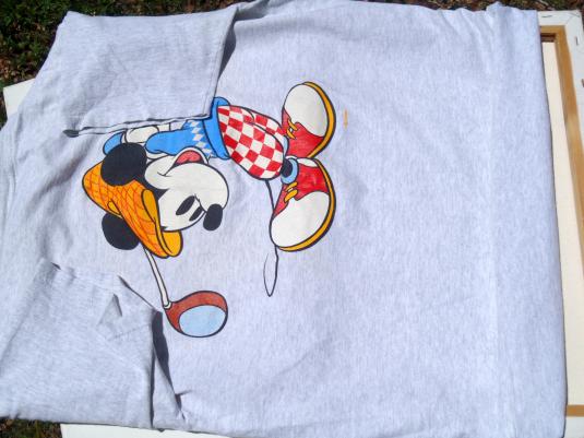Vintage 1990s Mickey Mouse Golf Embroidered T-Shirt L