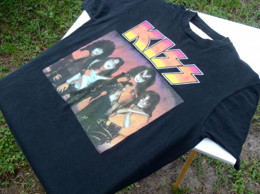 Vintage 1991 KISS Eric Carr Tribute Black T Shirt L