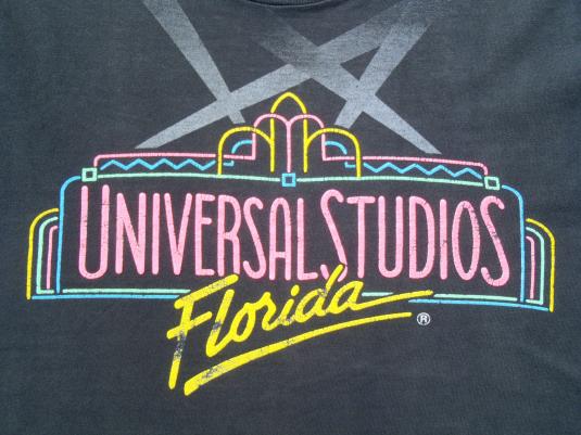Vintage 1990s Universal Studios Florida Black T-Shirt M