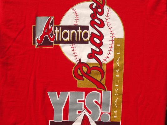 Vintage 1990s Atlanta Braves MLB Red Cotton T-Shirt L